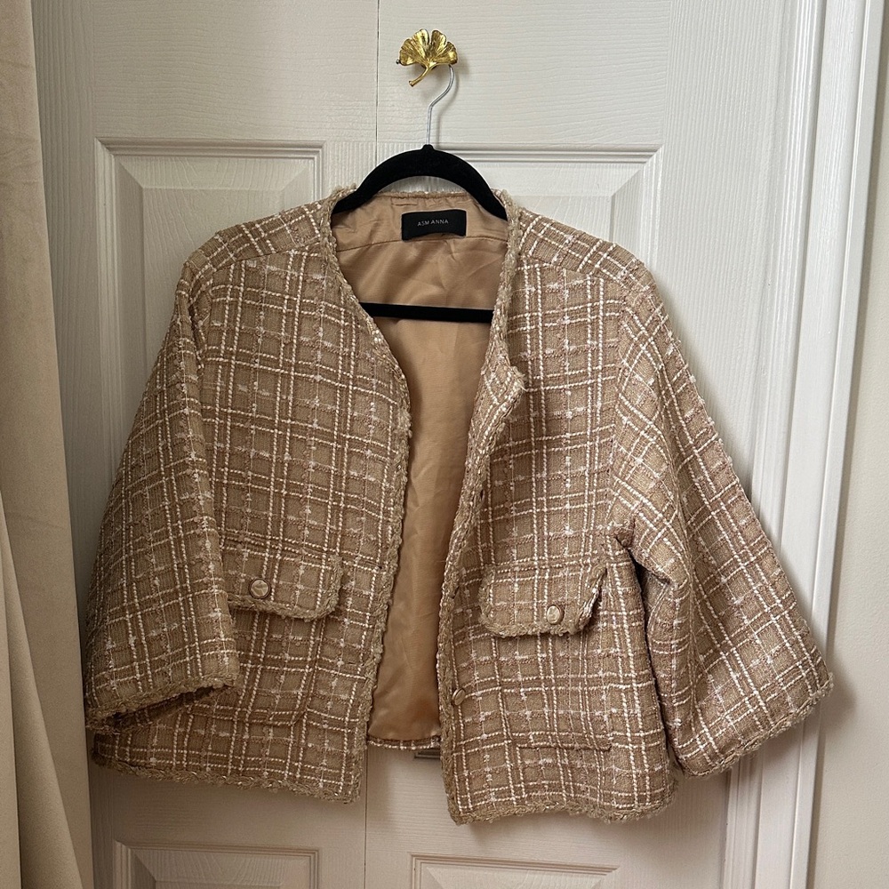Beige Tweed Jacket